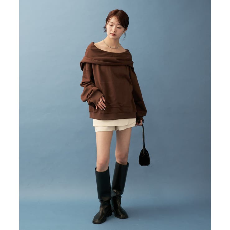 【mystic】フーディーオフショルスウェット | PAL GROUP OUTLET | 詳細画像15 