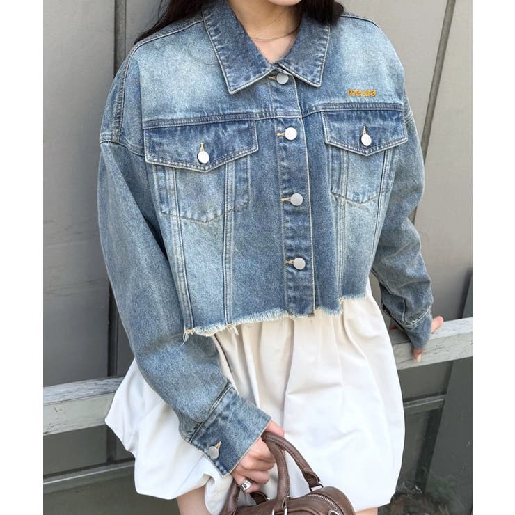 【mystic】[mline]ロゴショート デニムジャケット | PAL GROUP OUTLET | 詳細画像1 