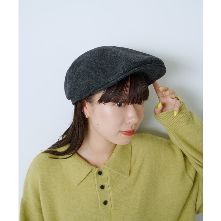 【Kastane】HERRINGBONE HUNTING CAP | PAL GROUP OUTLET | 詳細画像5 