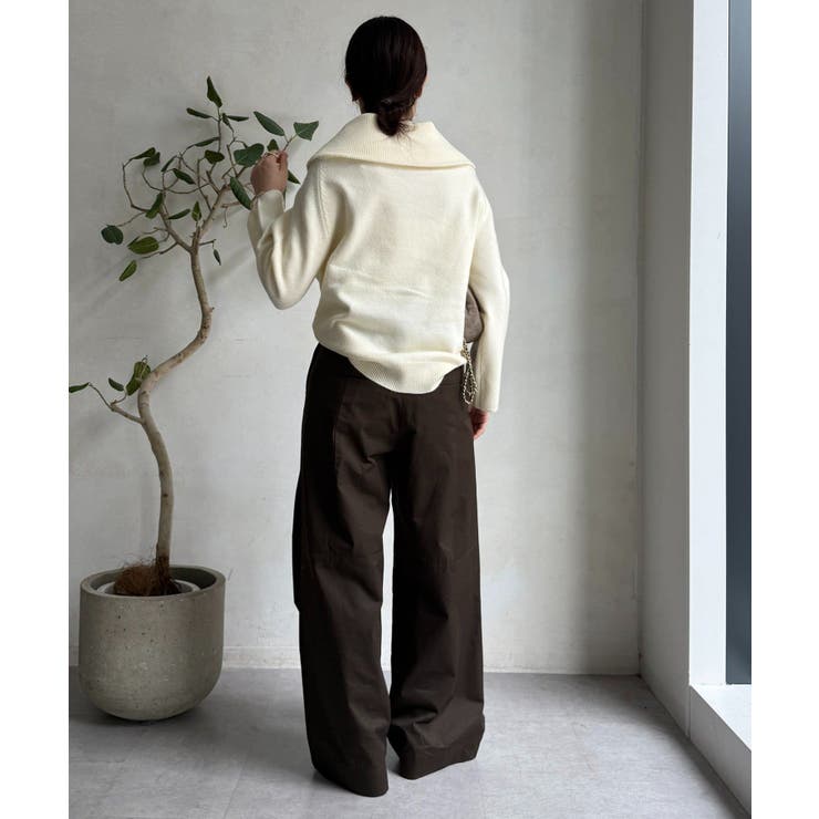 【DouDou】ツイルワイドカーブパンツ | PAL GROUP OUTLET | 詳細画像13 