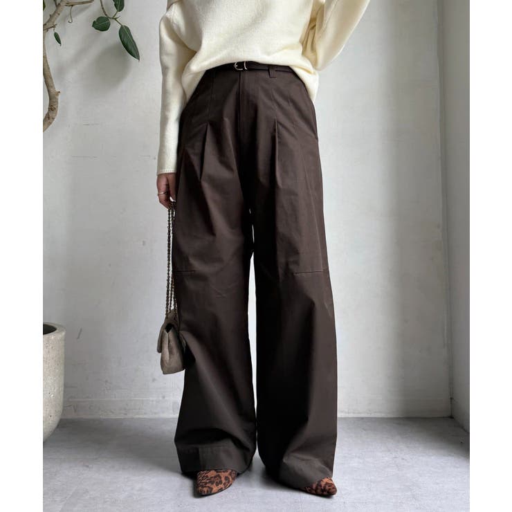 【DouDou】ツイルワイドカーブパンツ | PAL GROUP OUTLET | 詳細画像14 