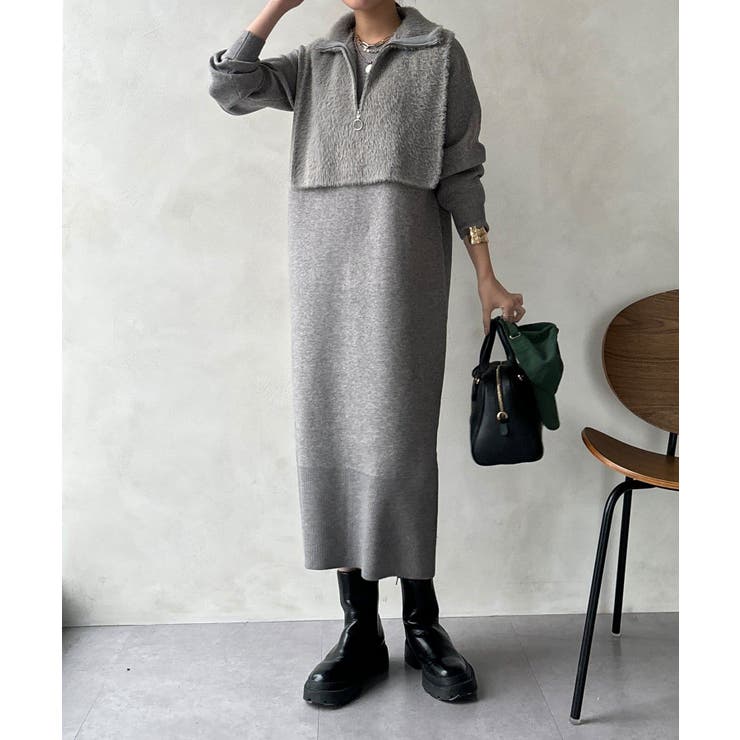 【DouDou】W ニットアンサンブルワンピース | PAL GROUP OUTLET | 詳細画像14 