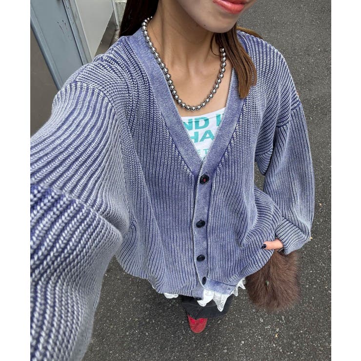 NVY | 【Ciaopanic】ストーンウォッシュニットカーディガン | PAL GROUP OUTLET