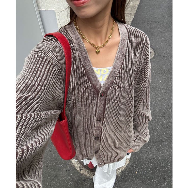 BRN | 【Ciaopanic】ストーンウォッシュニットカーディガン | PAL GROUP OUTLET