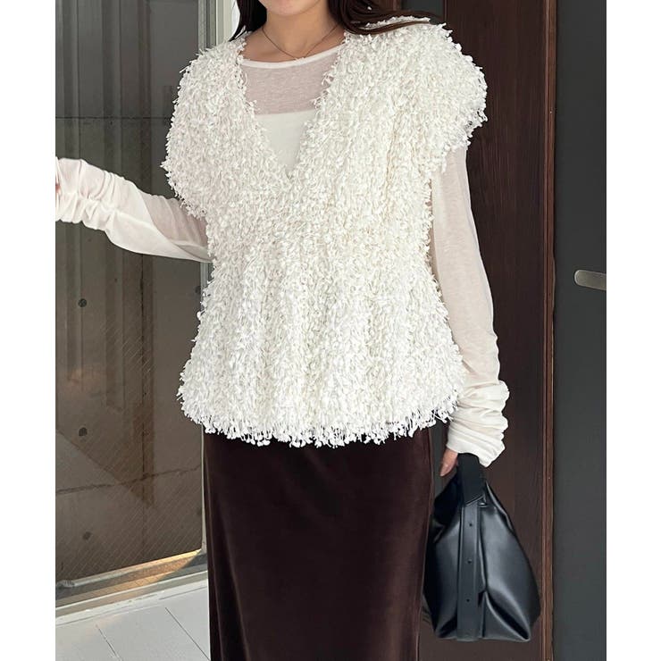 【CAPRICIEUX LE'MAGE】ブークレフリンジトップス | PAL GROUP OUTLET | 詳細画像11 