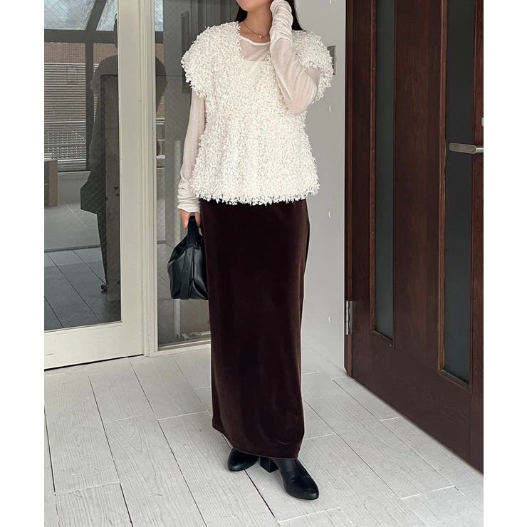 【CAPRICIEUX LE'MAGE】ブークレフリンジトップス | PAL GROUP OUTLET | 詳細画像12 