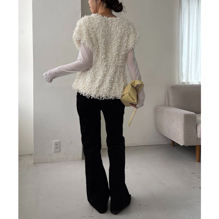 【CAPRICIEUX LE'MAGE】ブークレフリンジトップス | PAL GROUP OUTLET | 詳細画像7 