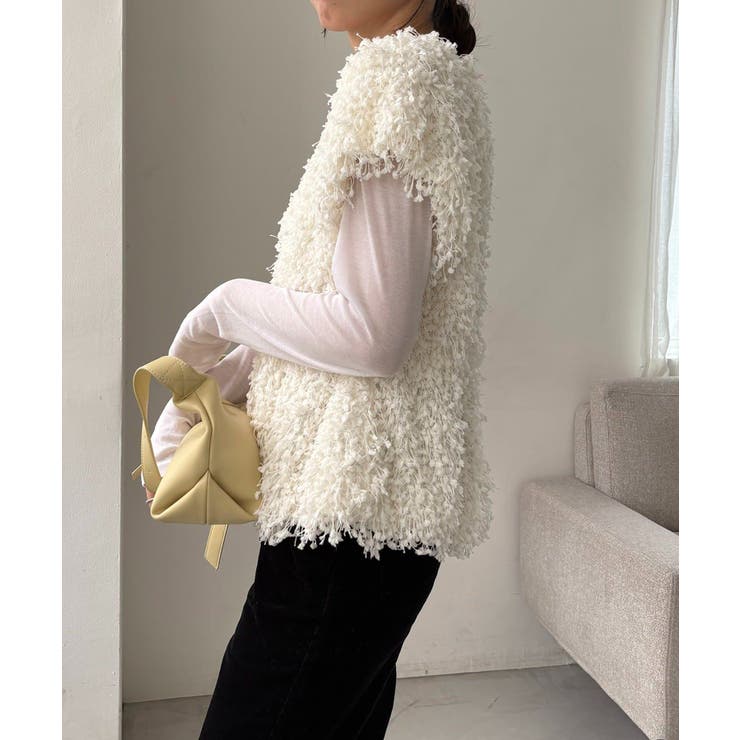 【CAPRICIEUX LE'MAGE】ブークレフリンジトップス | PAL GROUP OUTLET | 詳細画像8 