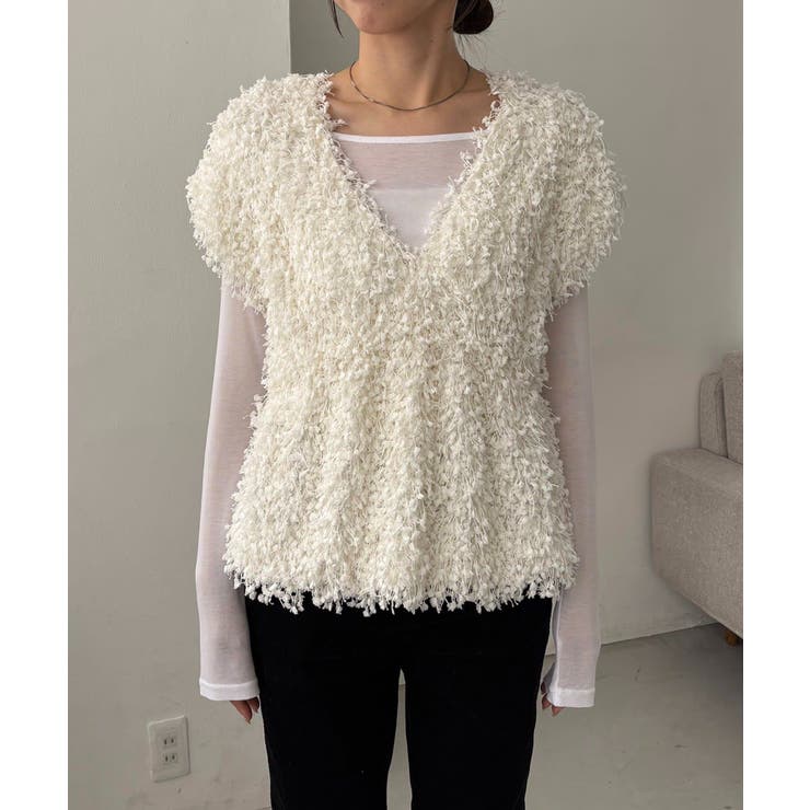 【CAPRICIEUX LE'MAGE】ブークレフリンジトップス | PAL GROUP OUTLET | 詳細画像23 