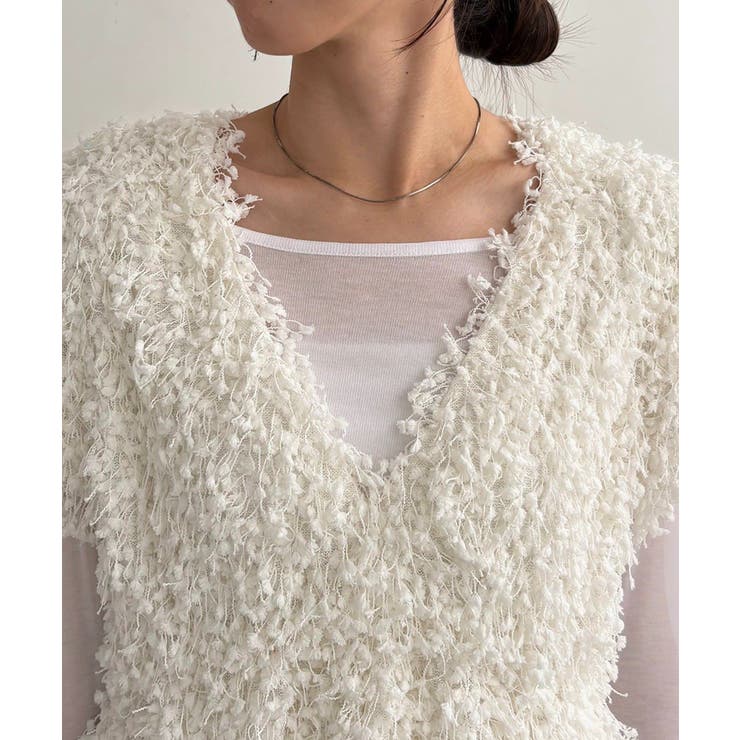 【CAPRICIEUX LE'MAGE】ブークレフリンジトップス | PAL GROUP OUTLET | 詳細画像26 