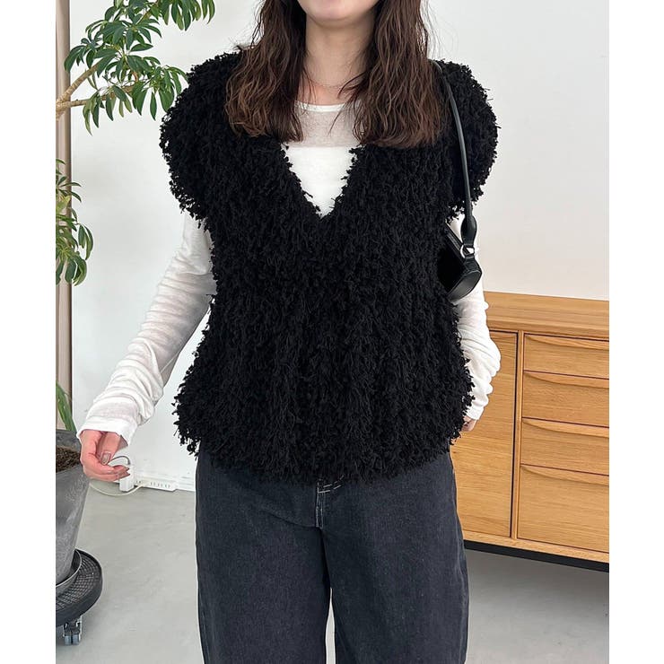 【CAPRICIEUX LE'MAGE】ブークレフリンジトップス | PAL GROUP OUTLET | 詳細画像14 