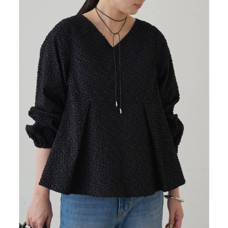 BK | 【Loungedress】ジャガードペプラムBL | PAL GROUP OUTLET