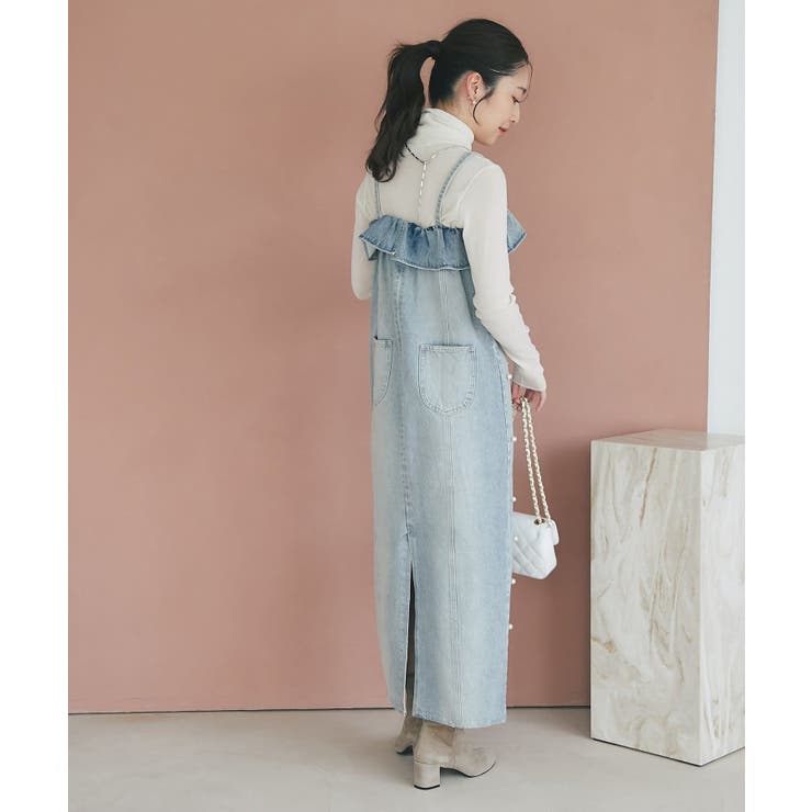 La boutique BonBon】パール付きデニムワンピース[品番：PALW0007380