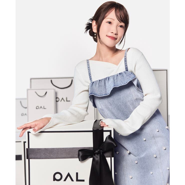 La boutique BonBon】パール付きデニムワンピース[品番：PALW0007380