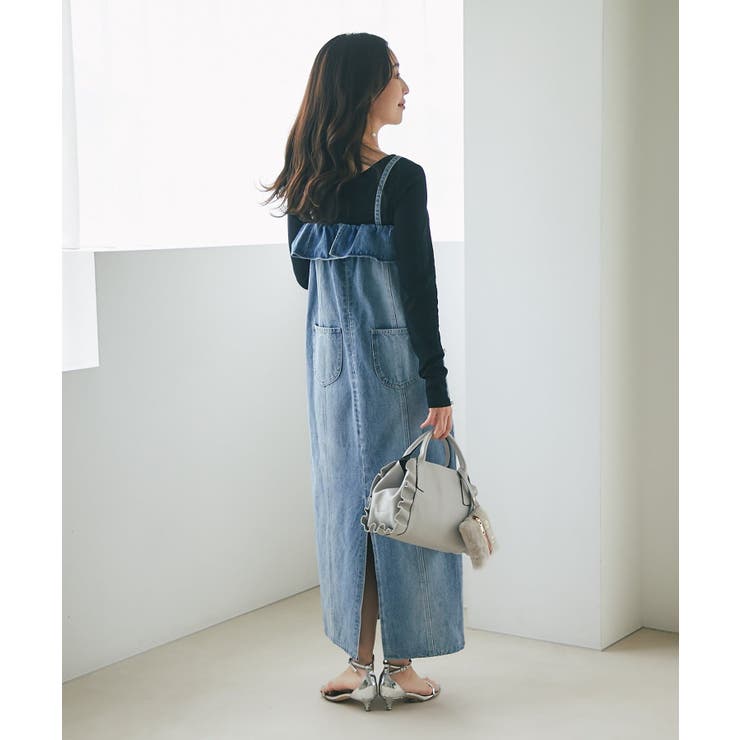 La boutique BonBon パール付きデニムワンピース 品番 PALW0007380 PAL GROUP OUTLET パルグループ アウトレット レディース