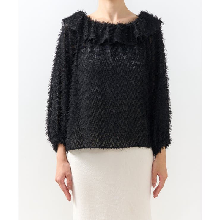 ラメフェザージャガードフリルカラーBL | PAL GROUP OUTLET | 詳細画像13 