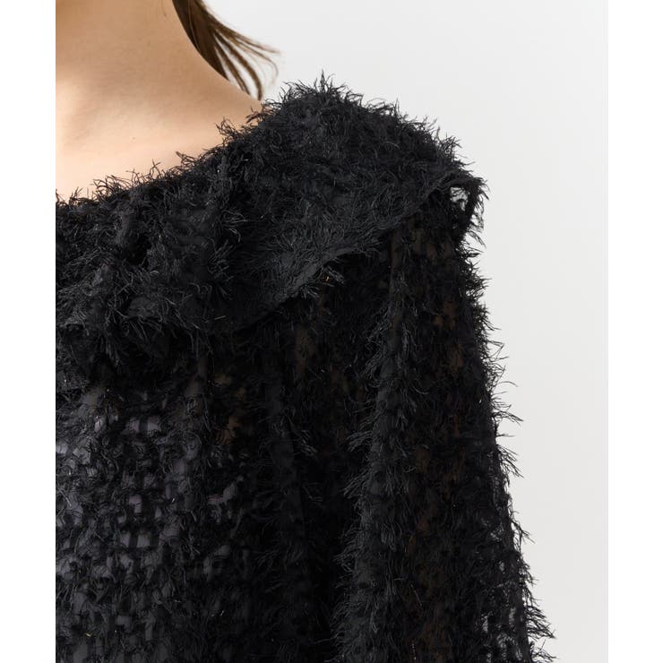 ラメフェザージャガードフリルカラーBL | PAL GROUP OUTLET | 詳細画像18 