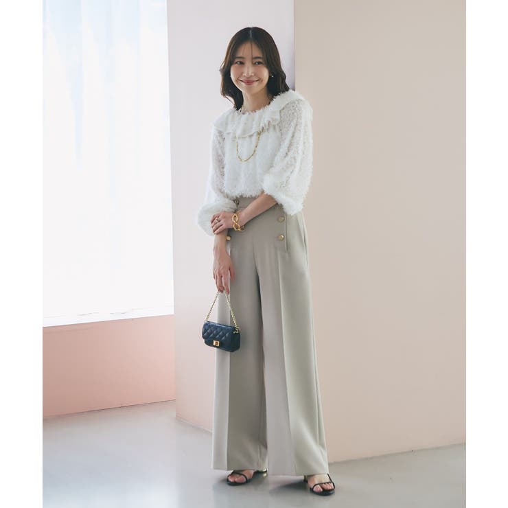 ラメフェザージャガードフリルカラーBL | PAL GROUP OUTLET | 詳細画像31 