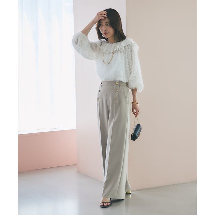 ラメフェザージャガードフリルカラーBL | PAL GROUP OUTLET | 詳細画像32 