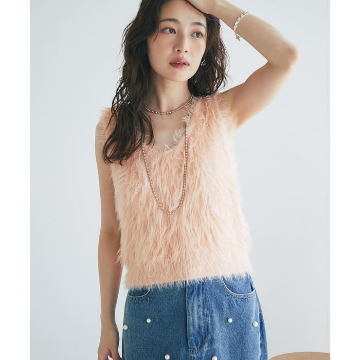 【La boutique BonBon】ロングフェザー2WAYKNベスト | PAL GROUP OUTLET | 詳細画像13 