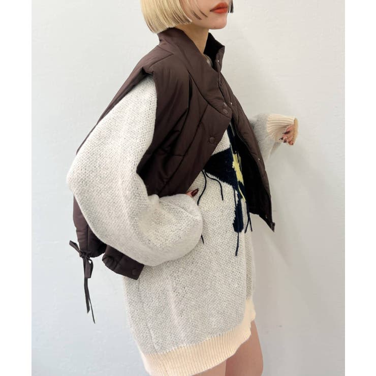 【w closet】中綿リボンベスト | PAL GROUP OUTLET | 詳細画像5 