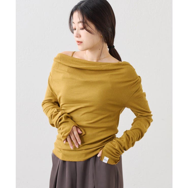 mastard | キャミ付きシアードレープカットソー | PAL GROUP OUTLET