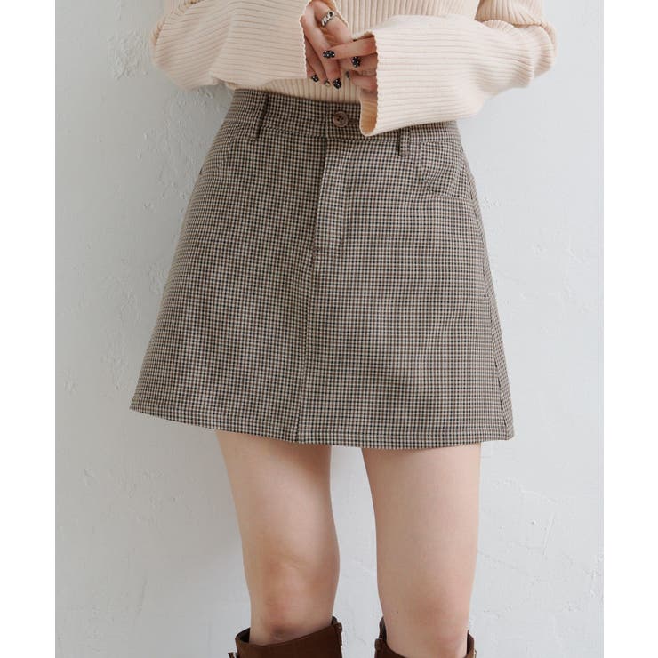 【Kastane】SETUPチェックミニスカート | PAL GROUP OUTLET | 詳細画像1 