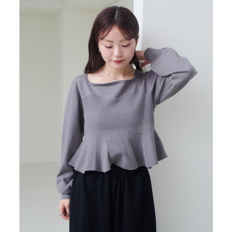 【Kastane】ビスチェペプラムニット | PAL GROUP OUTLET | 詳細画像9 