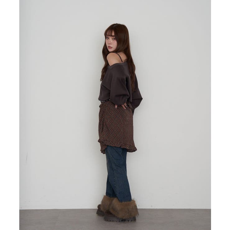 【RAY CASSIN】オフショルSWTレイヤードチェックOP | PAL GROUP OUTLET | 詳細画像11 