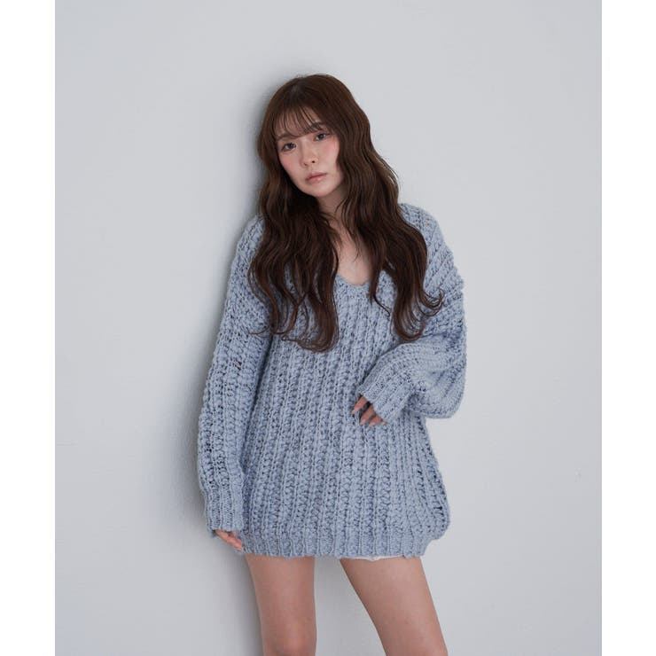 【RAY CASSIN】Vざっくりチュニック | PAL GROUP OUTLET | 詳細画像2 