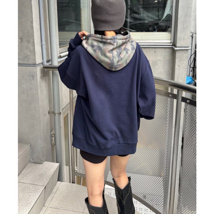 【WHO'S WHO gallery】KOOKYN KYカモ柄切り替えフーディ | PAL GROUP OUTLET | 詳細画像8 