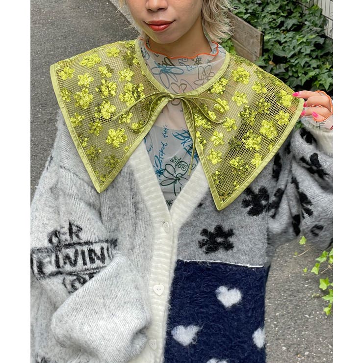 【Ciaopanic】H.Sスパンコール付け衿 | PAL GROUP OUTLET | 詳細画像1 