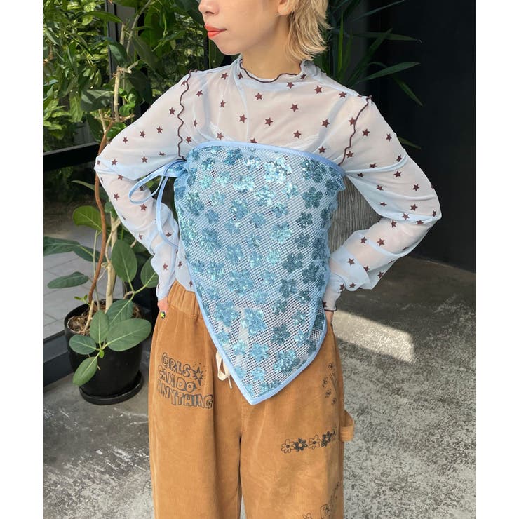 SAX BLUE | 【Ciaopanic】H.Sスパンコールスカーフ | PAL GROUP OUTLET