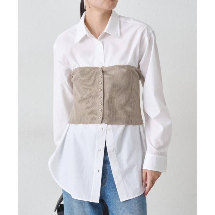 BE | 【Loungedress】シャツ＋KNビスチェSET | PAL GROUP OUTLET