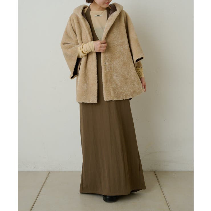 【Omekashi】ショートファーボンディングポンチョ | PAL GROUP OUTLET | 詳細画像9 