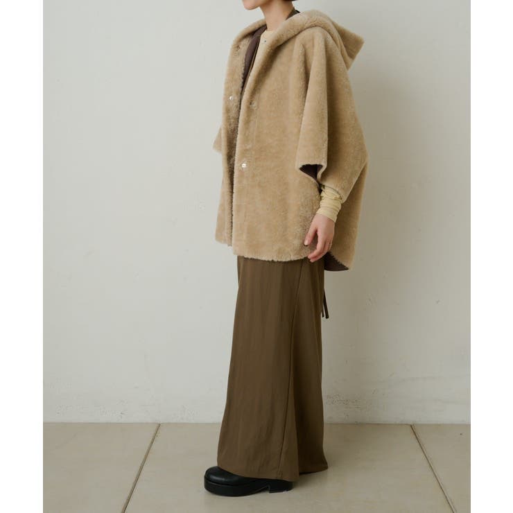 【Omekashi】ショートファーボンディングポンチョ | PAL GROUP OUTLET | 詳細画像10 