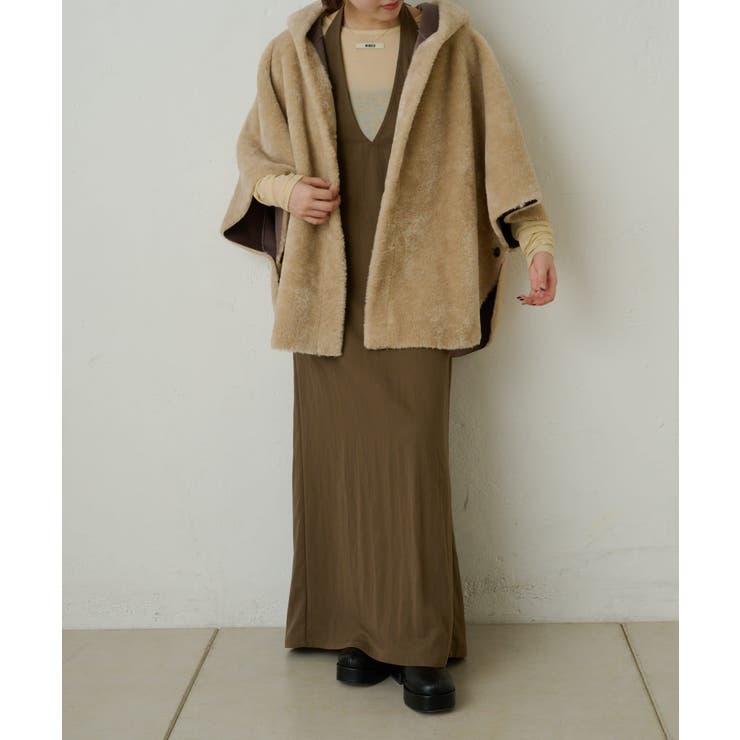 【Omekashi】ショートファーボンディングポンチョ | PAL GROUP OUTLET | 詳細画像12 