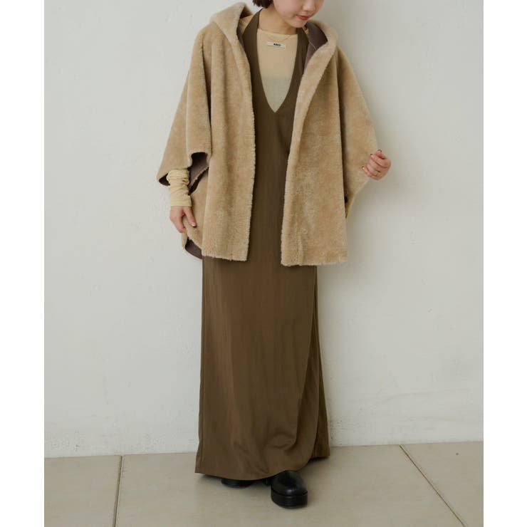 【Omekashi】ショートファーボンディングポンチョ | PAL GROUP OUTLET | 詳細画像13 