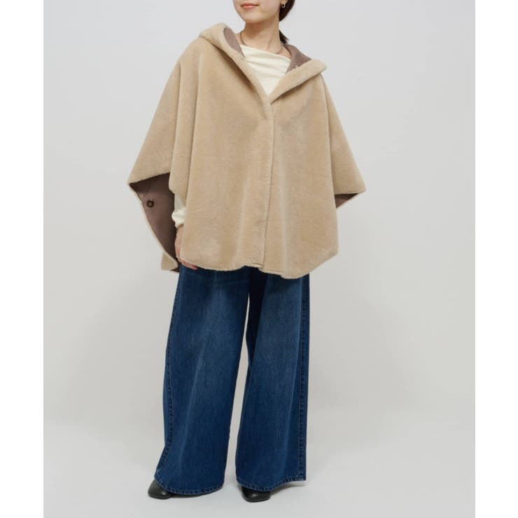 【Omekashi】ショートファーボンディングポンチョ | PAL GROUP OUTLET | 詳細画像19 