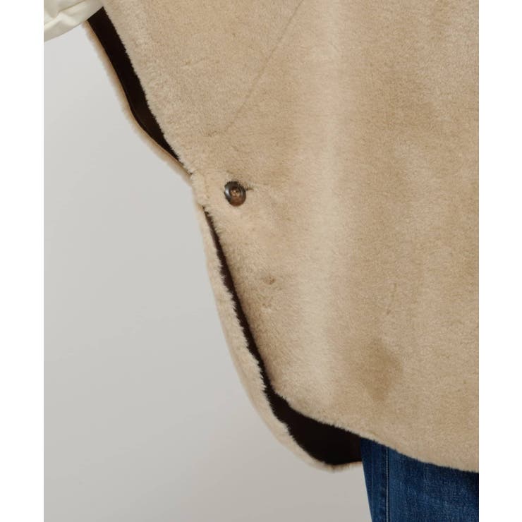 【Omekashi】ショートファーボンディングポンチョ | PAL GROUP OUTLET | 詳細画像30 