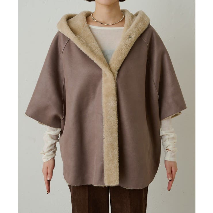 【Omekashi】ショートファーボンディングポンチョ | PAL GROUP OUTLET | 詳細画像32 