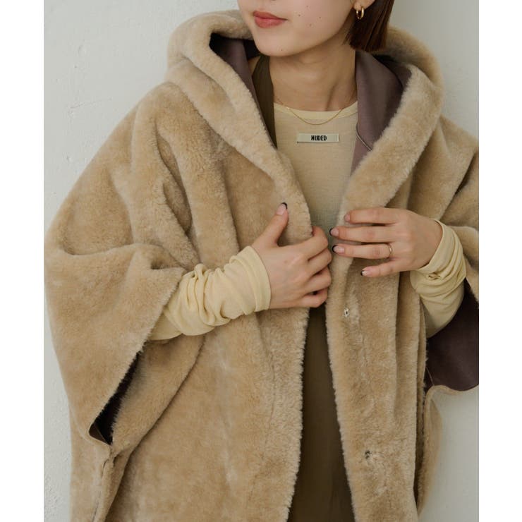 【Omekashi】ショートファーボンディングポンチョ | PAL GROUP OUTLET | 詳細画像7 