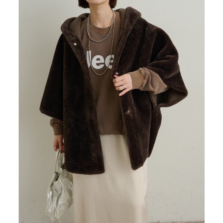 【Omekashi】ショートファーボンディングポンチョ | PAL GROUP OUTLET | 詳細画像37 