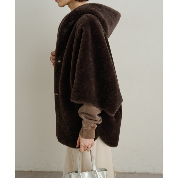 【Omekashi】ショートファーボンディングポンチョ | PAL GROUP OUTLET | 詳細画像38 