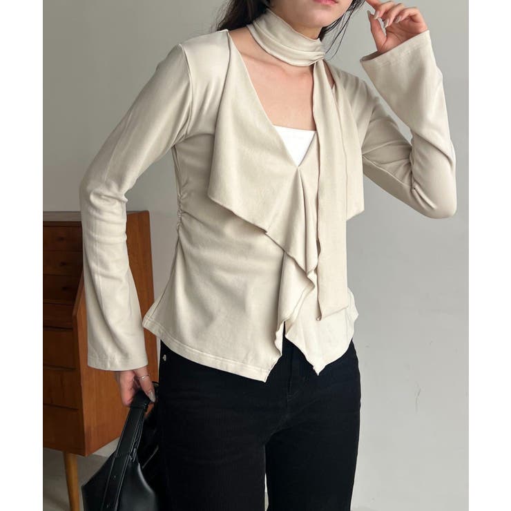 【CAPRICIEUX LE'MAGE】タイ付ラッフルTOPS | PAL GROUP OUTLET | 詳細画像5 