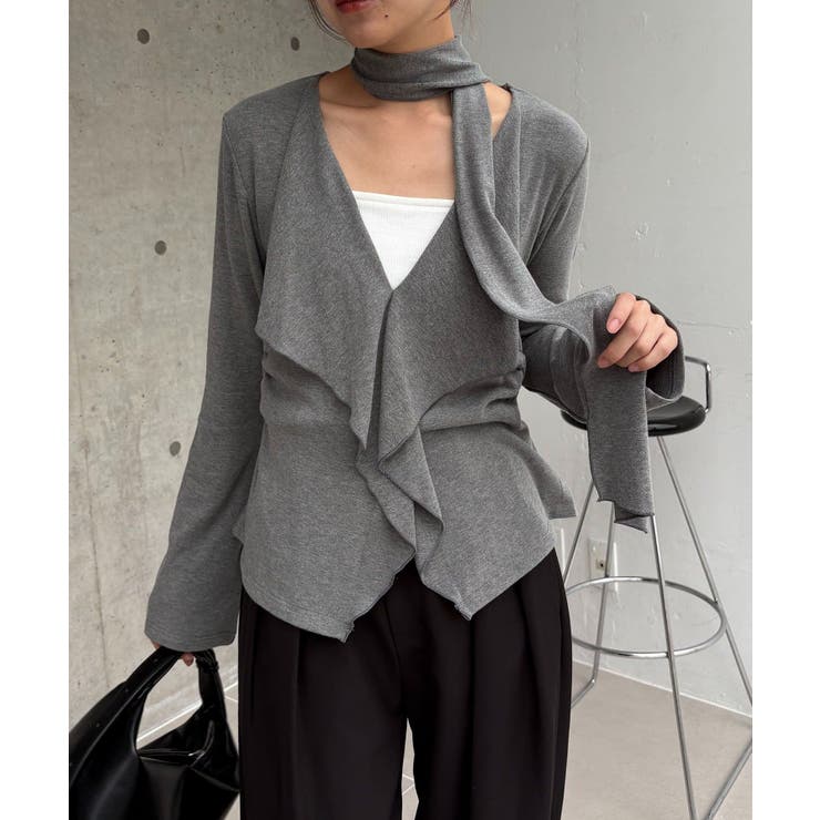 【CAPRICIEUX LE'MAGE】タイ付ラッフルTOPS | PAL GROUP OUTLET | 詳細画像10 