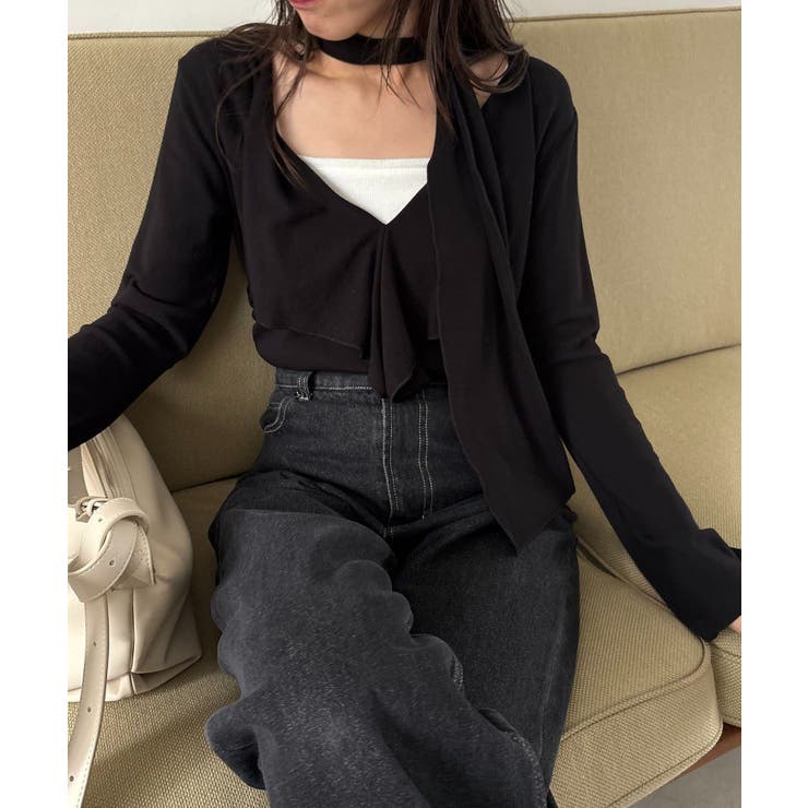 【CAPRICIEUX LE'MAGE】タイ付ラッフルTOPS | PAL GROUP OUTLET | 詳細画像19 