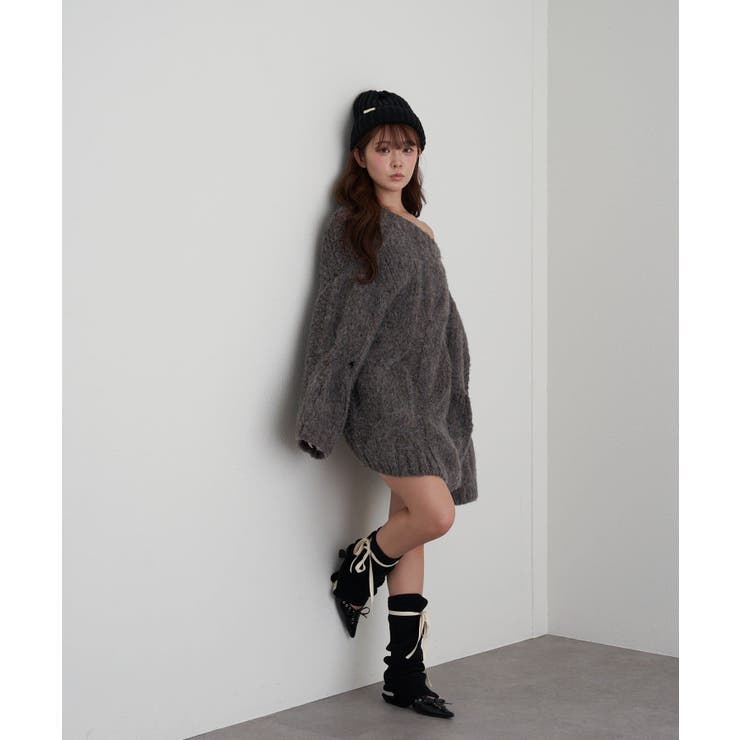 【RAY CASSIN】ケーブルルーズチュニックKNIT | PAL GROUP OUTLET | 詳細画像6 