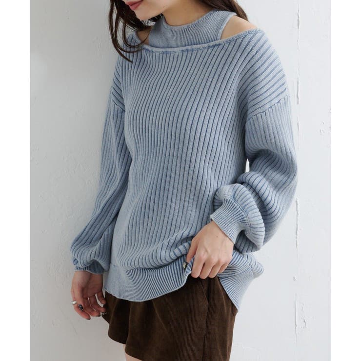 SAX | 【Kastane】ピグメントオフショルタンクニット | PAL GROUP OUTLET