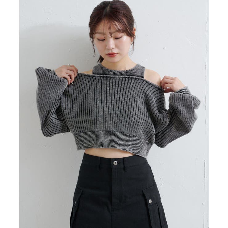 【Kastane】ピグメントオフショルタンクニット | PAL GROUP OUTLET | 詳細画像2 